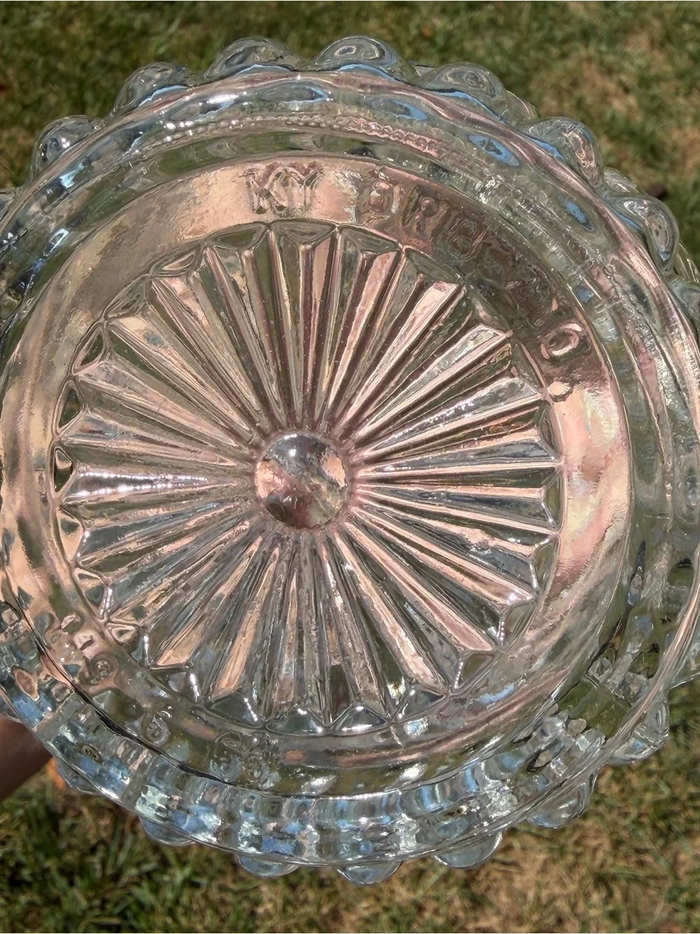 Vintage Dark Eyes Vodka Glass Decanter Stopper Clear Spring Clermont KY. G23